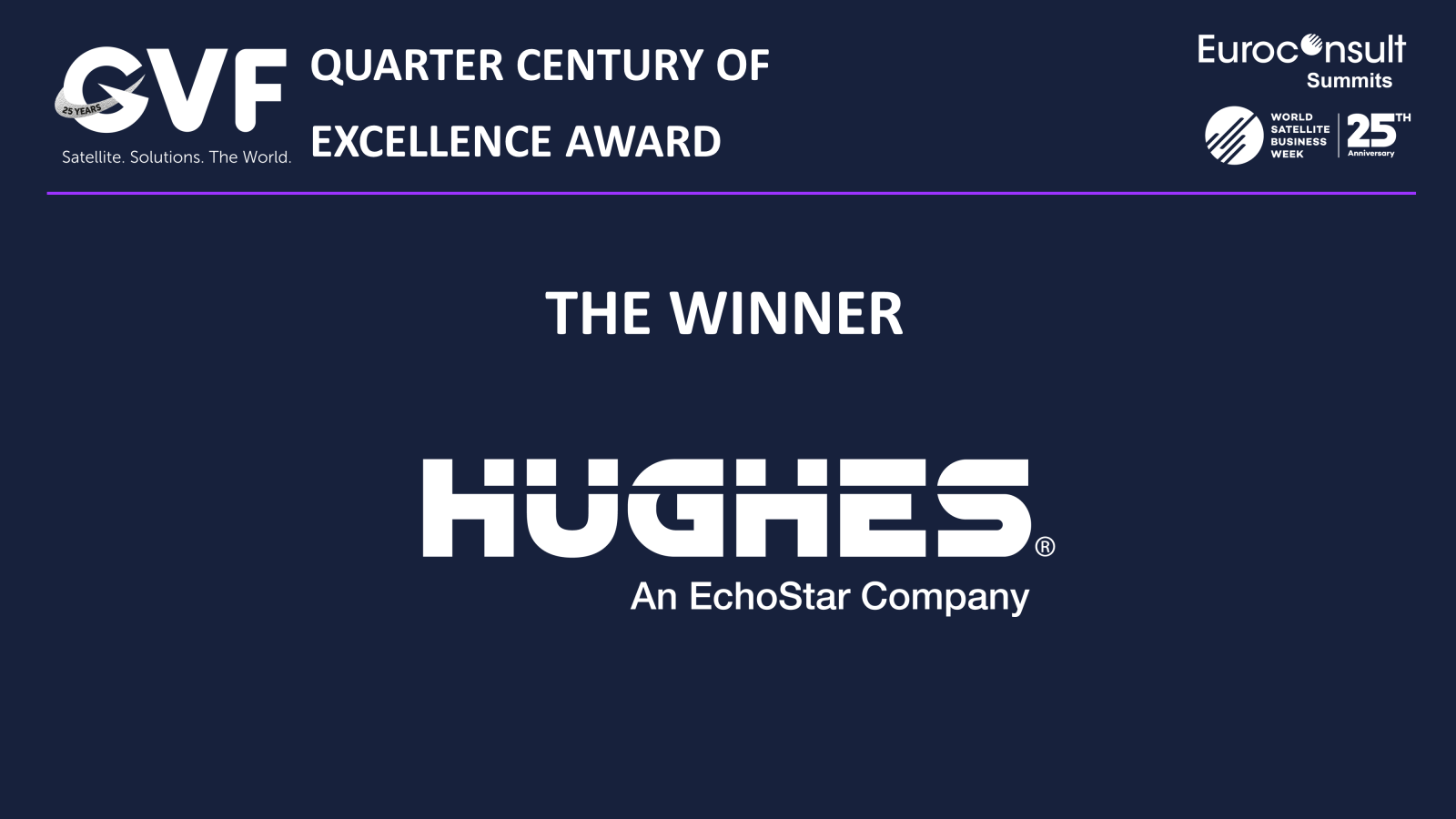 HUGHES WINS GVF QUARTER CENTURY OF EXCELLENCE AWARD